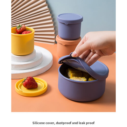 250ml/700ml BPA Free Silicone baby Food Storage Bowl